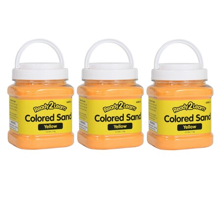 Ready 2 Learn Colored Sand, Yellow, 2.2 lb. Jar, 3PK CE10111